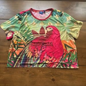 Adidas womens crop top size L